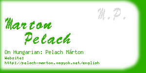 marton pelach business card